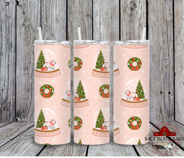 *4 SPECIES* Snow Globe Livestock Tumbler
