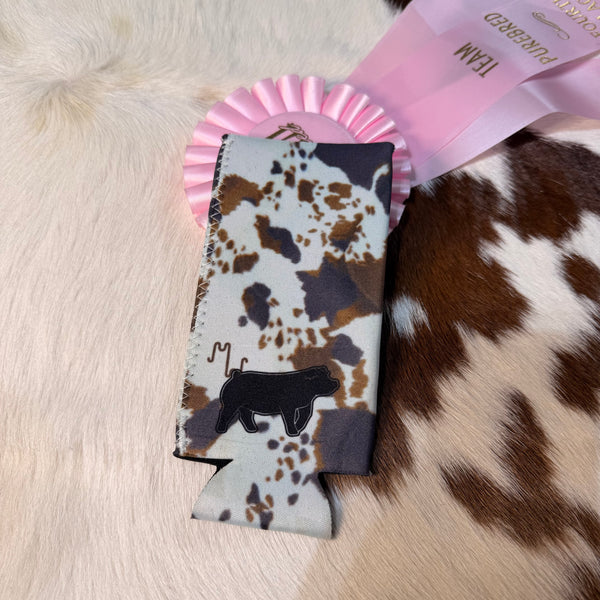 Cow Print Livestock Slim Koozie