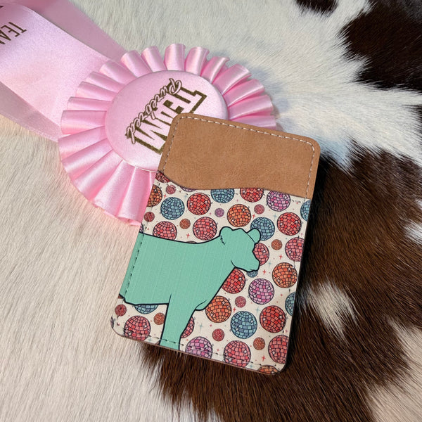 Back of Phone Cattle Card Wallet