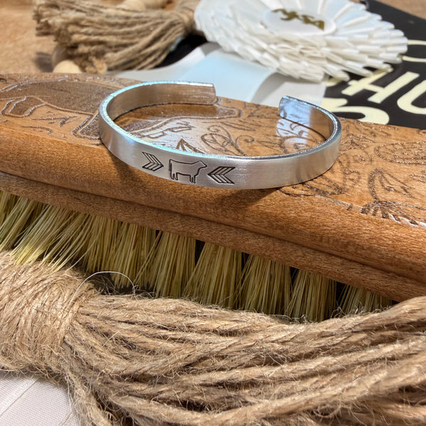 Adjustable Stamped Livestock Bracelet