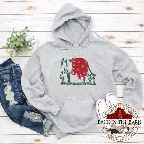 Christmas Sweater Dairy Cattle Sweatshirt