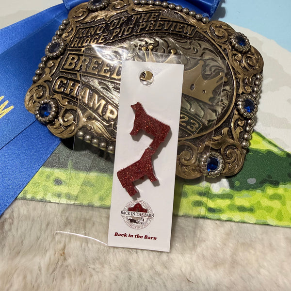 Resin Cattle Stud Earrings