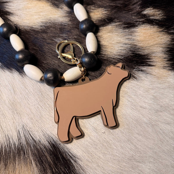 Acrylic Cattle Keychain