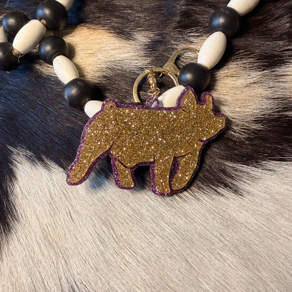 Acrylic Pig Keychain