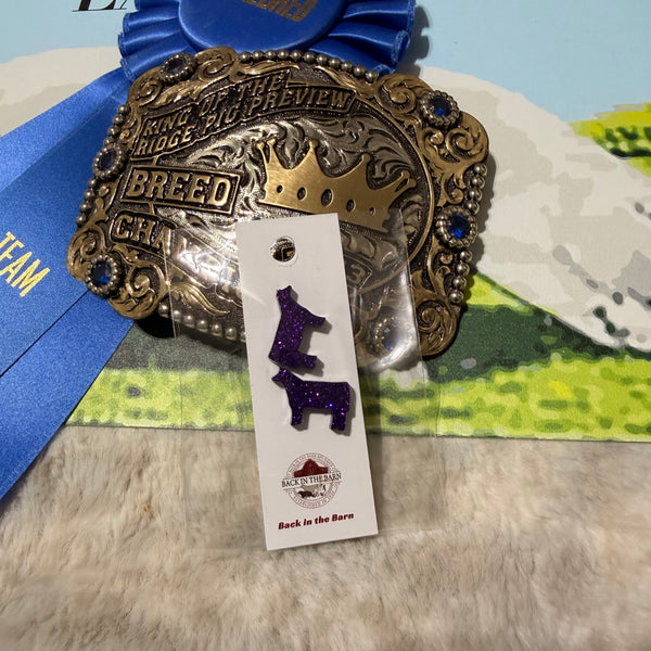 Resin Cattle Stud Earrings