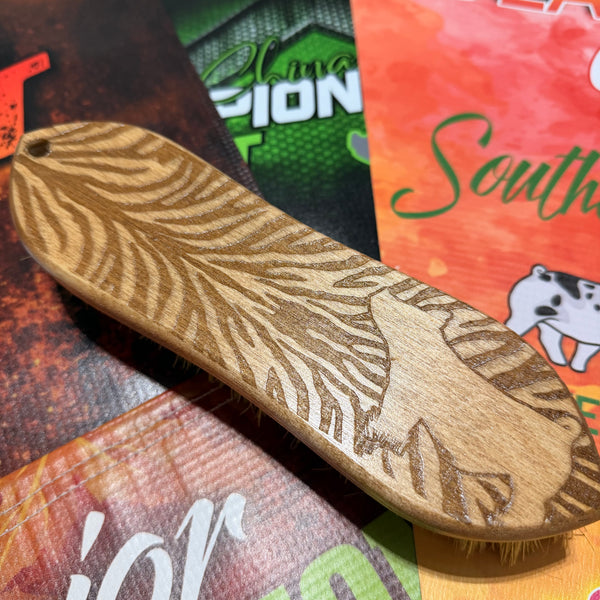 Zebra Show Pig Carved Brush