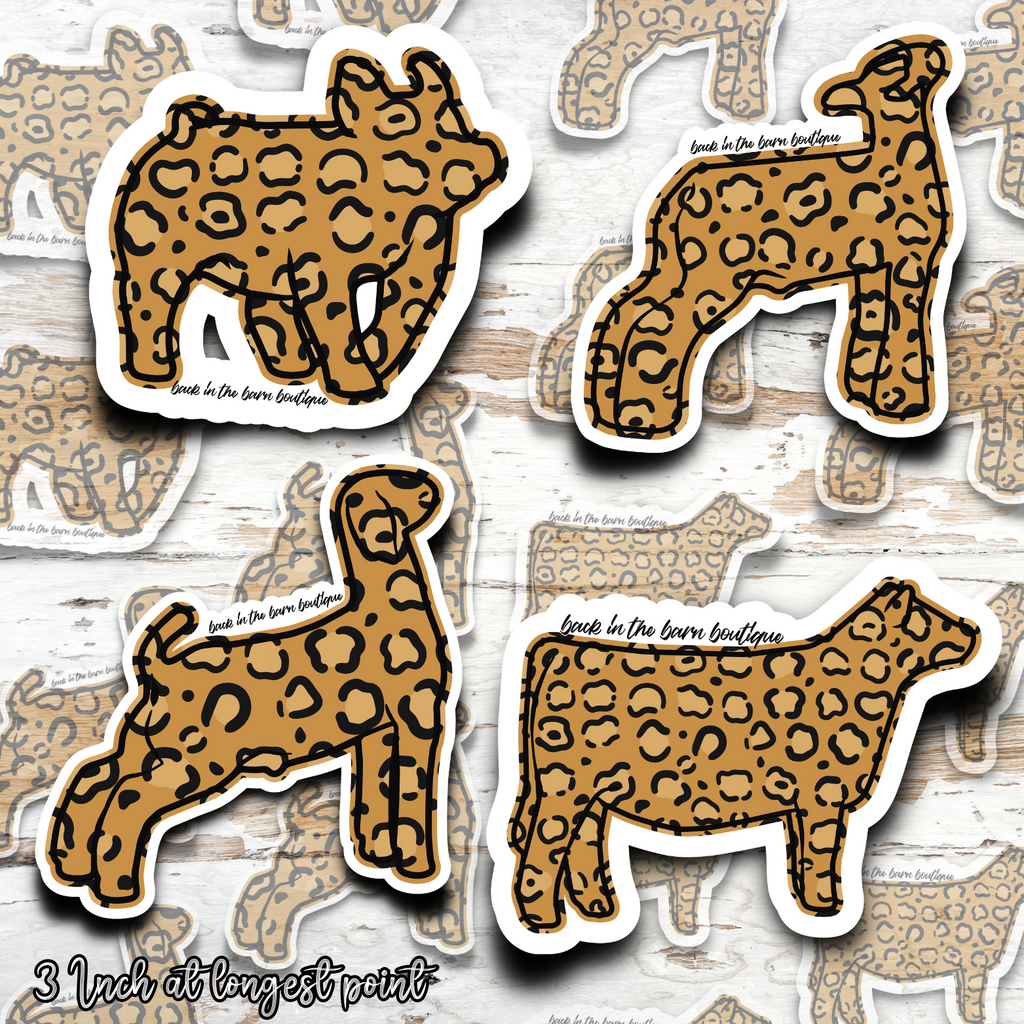 Cheetah print Livestock Stickers