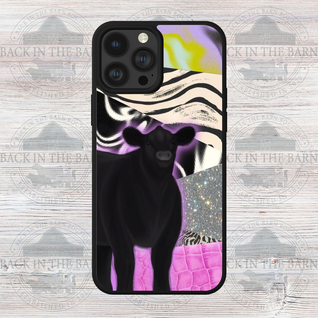 Pink Croc Cattle Phone Case
