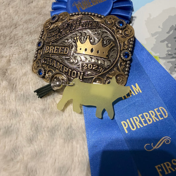 Epoxy Pig Keychain