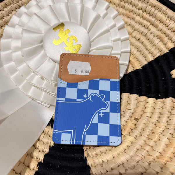Back of Phone Cattle Card Wallet