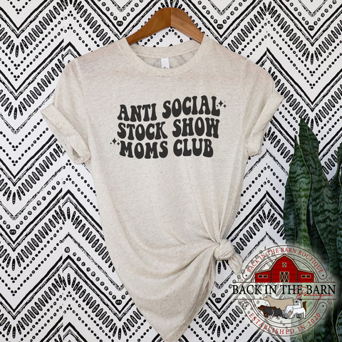 Anti Social Social Stock Moms Club Shirt