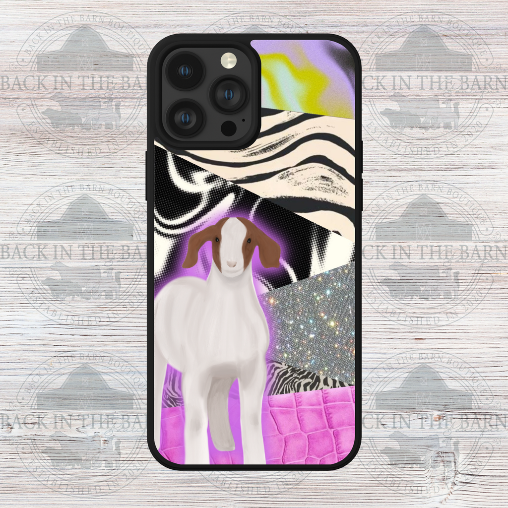 Pink Croc Goat Phone Case
