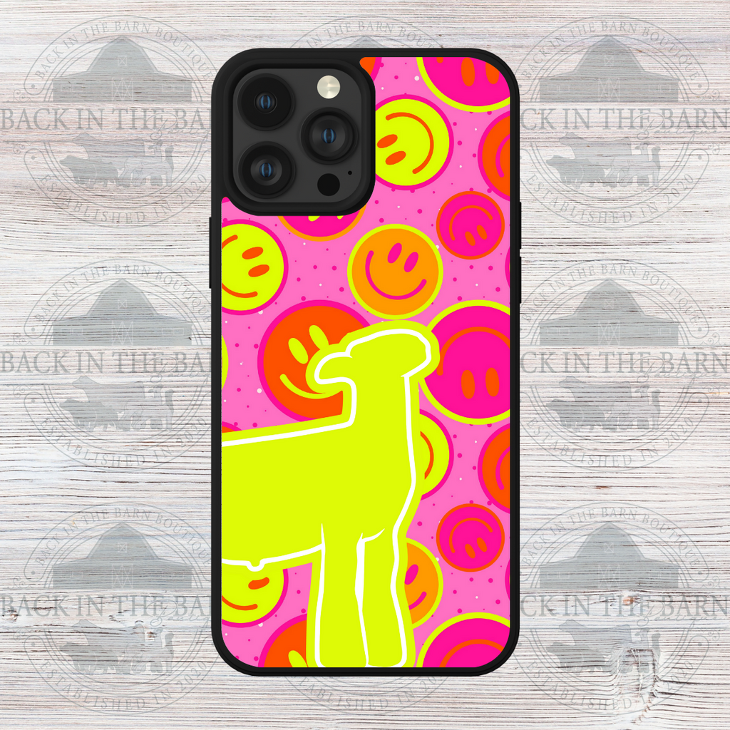 Neon Smiley Lamb Phone Case