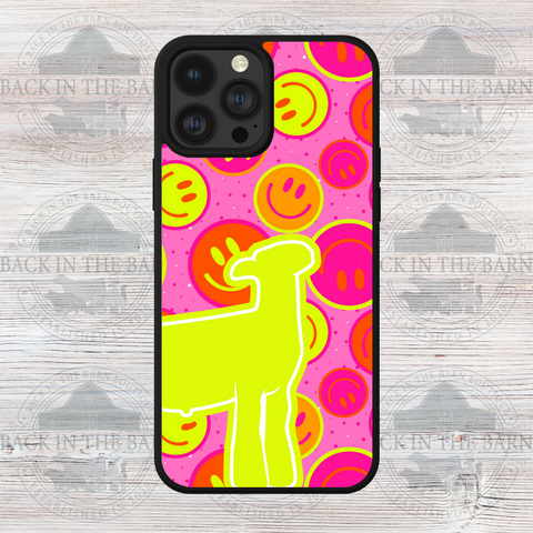 Neon Smiley Lamb Phone Case