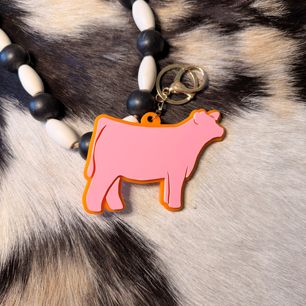 Acrylic Cattle Keychain