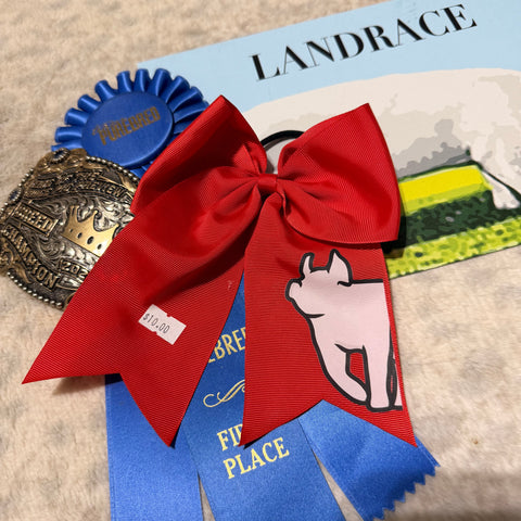 Red Yorkshire Pig Bow