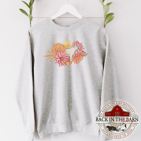 Fall Leaves Cattle Crewneck