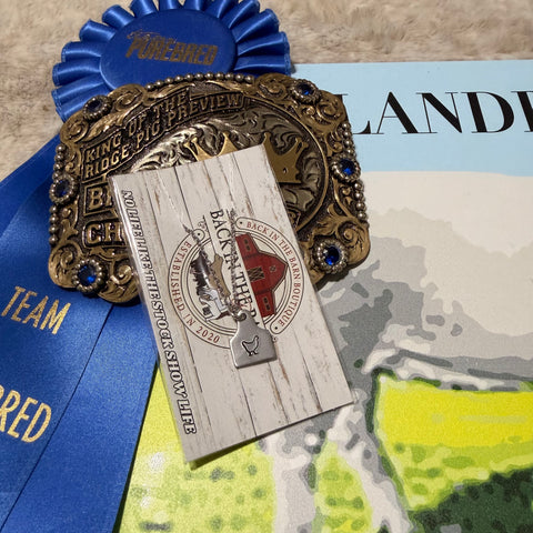 Stamped Chicken Ear Tag Necklace