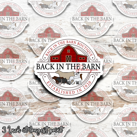 Back in the Barn Logo Sticker