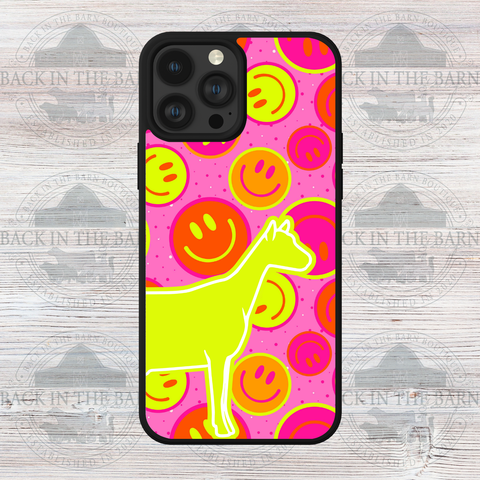 Neon Smiley Dairy Goat Phone Case