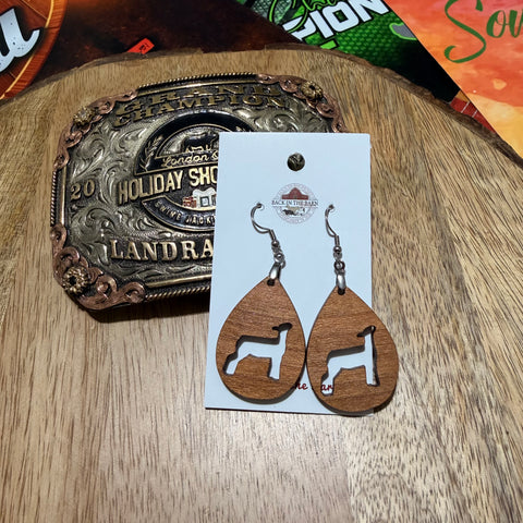 Lamb Walnut Teardrop Earrings Style 1