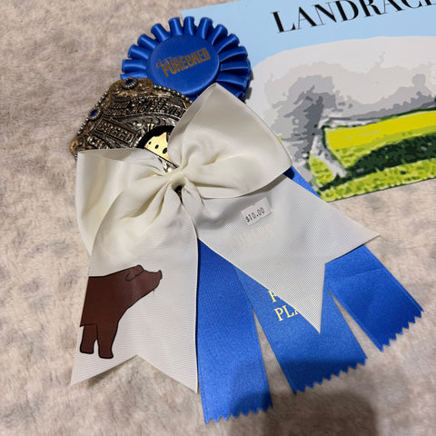 Cream Duroc Pig Bow