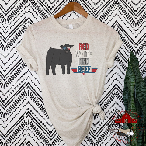 Red, White, and Beef Cattle Shirt