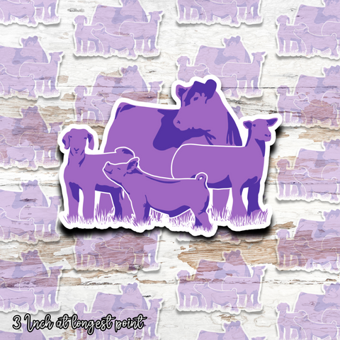 Purple Passion Livestock Sticker