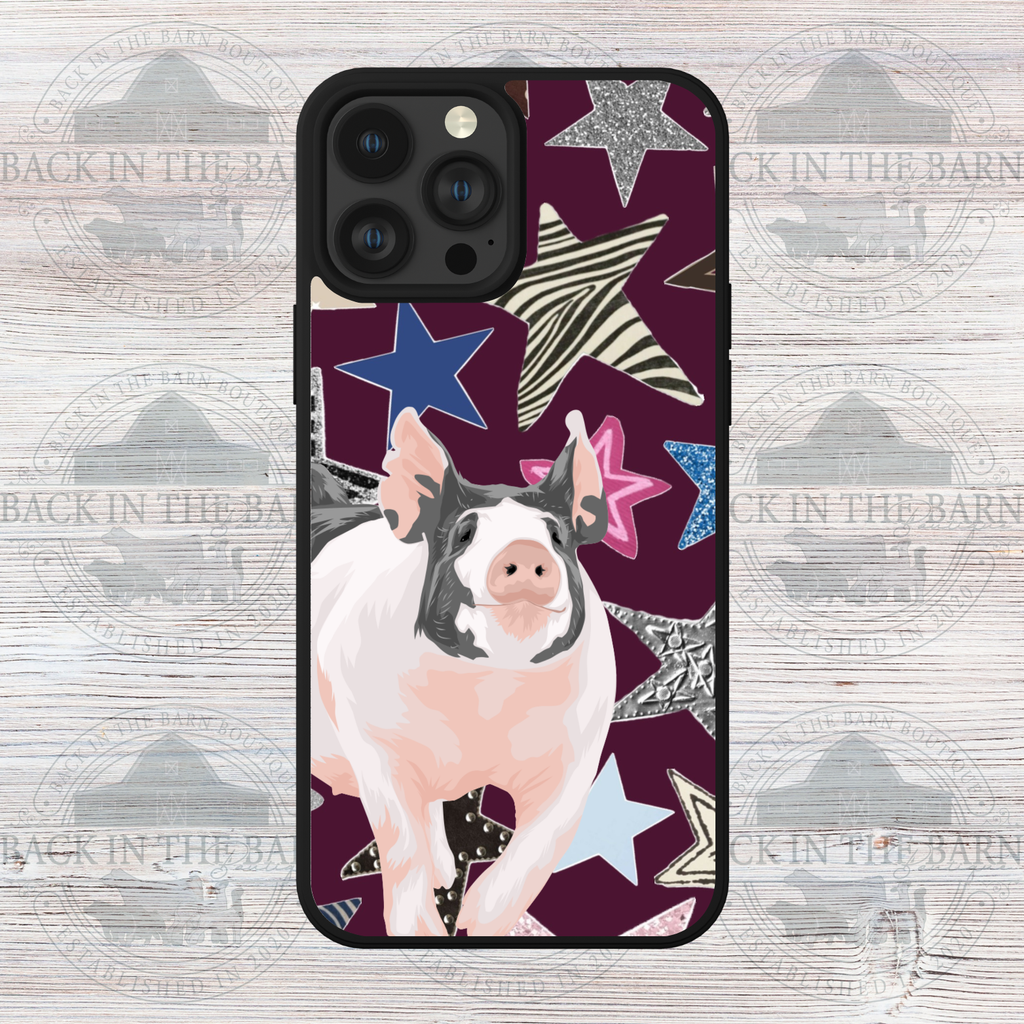 Trendy Star Pig Phone Case