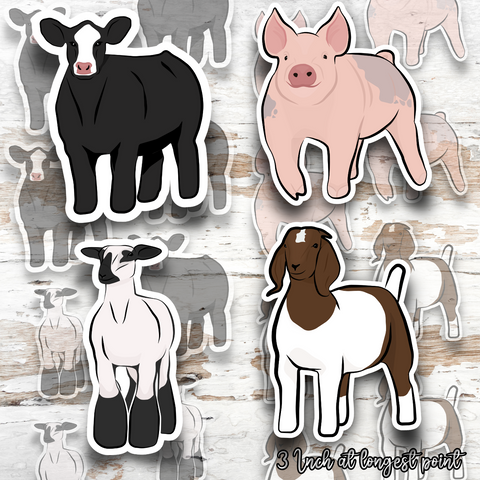 Show String Livestock Stickers
