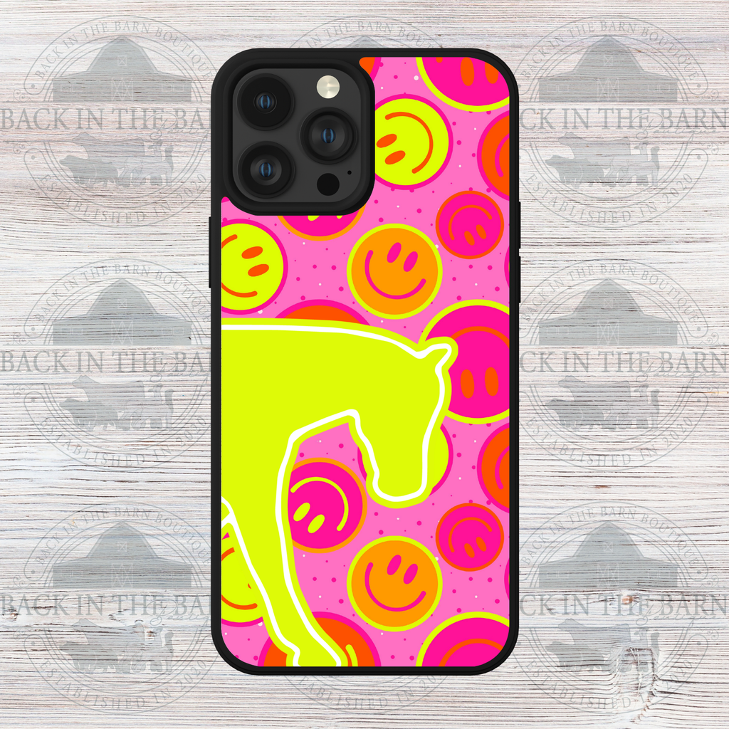 Neon Smiley Horse Phone Case