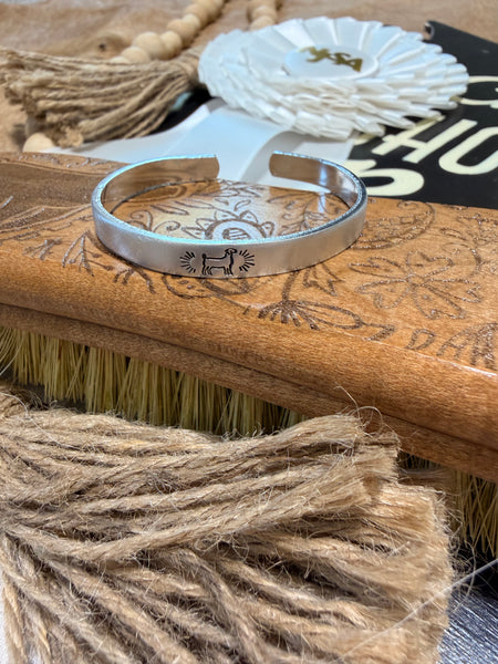 Adjustable Stamped Livestock Bracelet