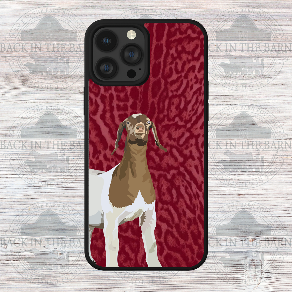 Red Leopard Lamb Phone Case