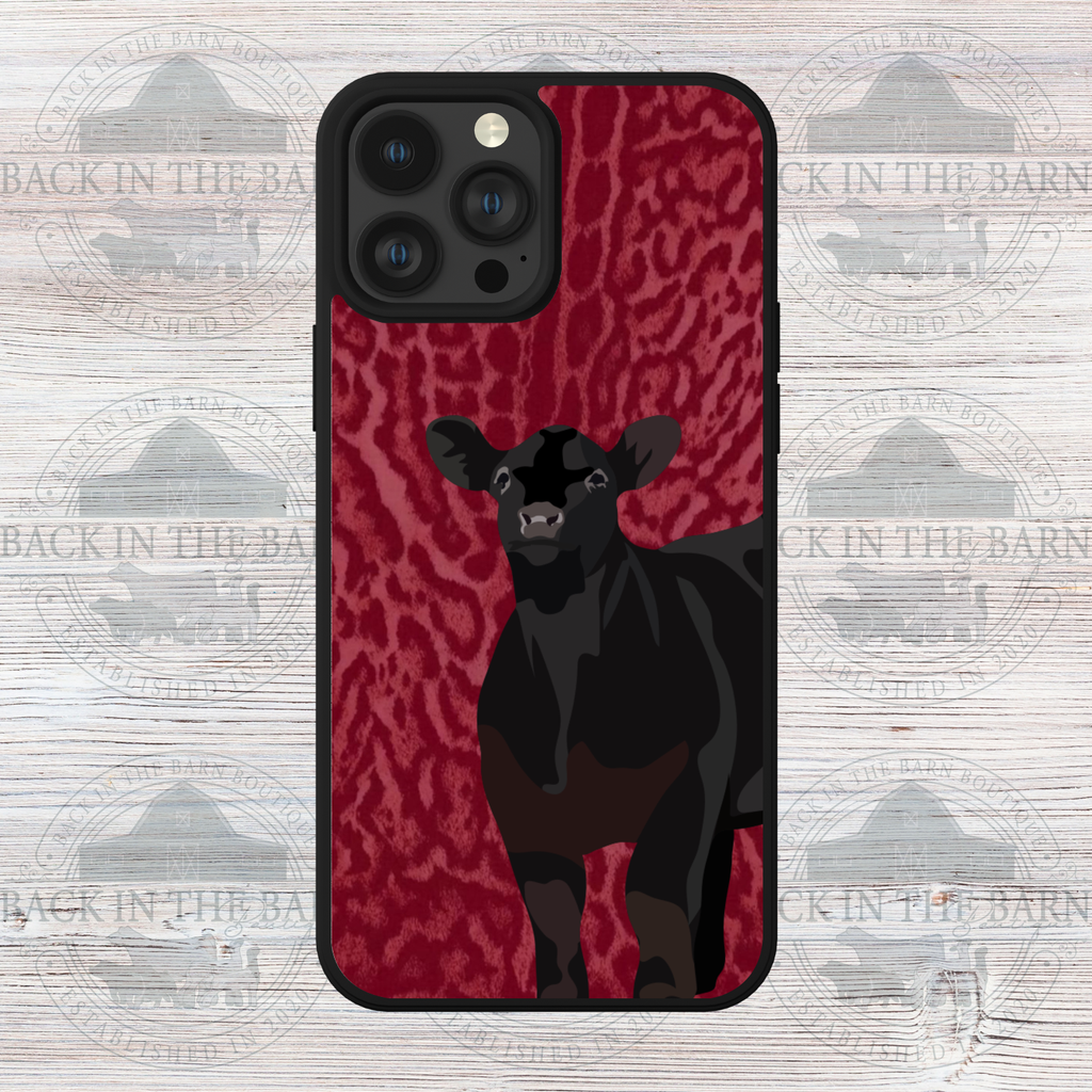 Red Leopard Cattle Phone Case