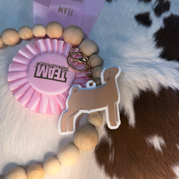 Acrylic Goat Keychain
