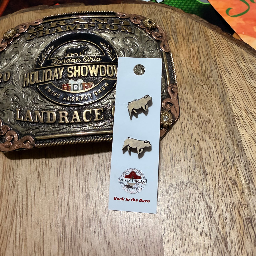 Chester/ Landrace Pig Stud Earrings