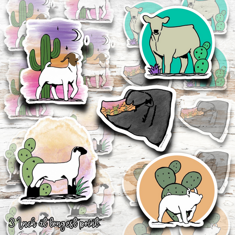 Cactus Livestock Stickers