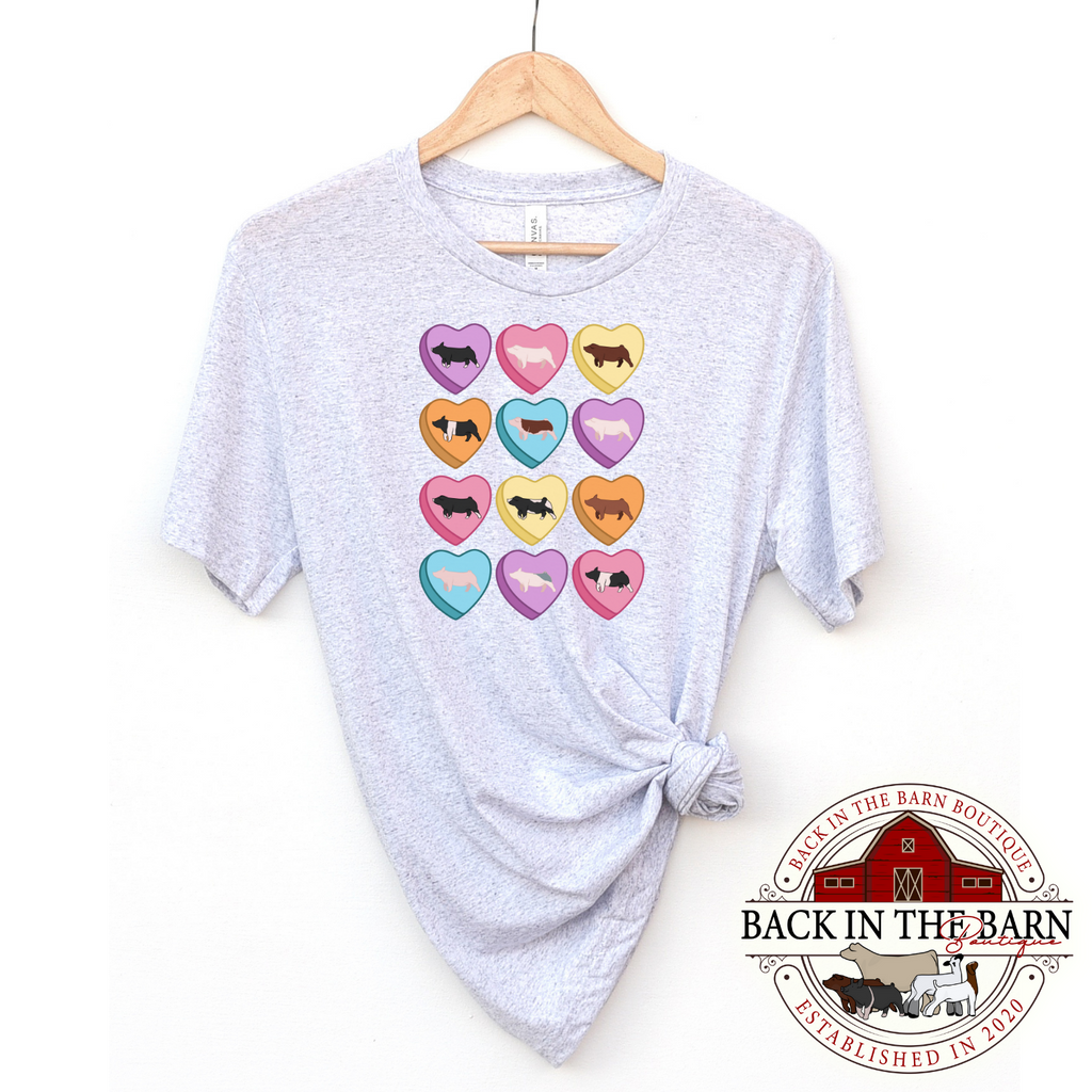 Candy Hearts Pig Breed Shirt