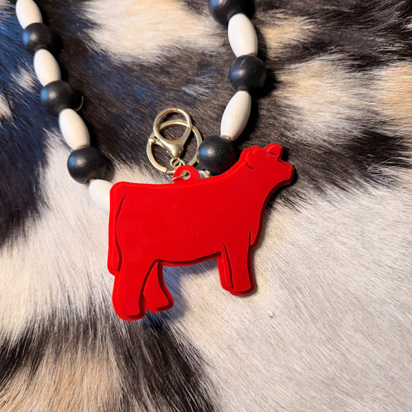 Acrylic Cattle Keychain