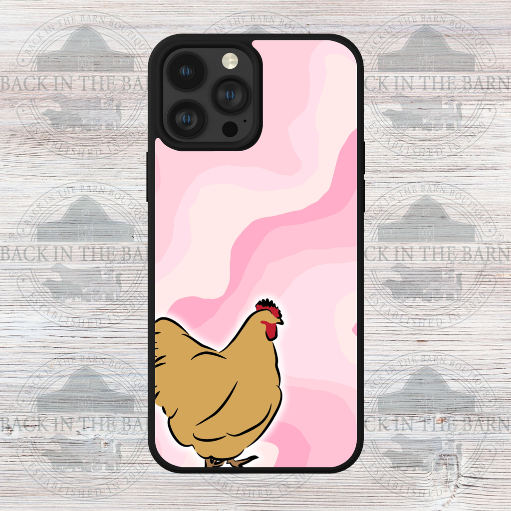 Pink Swirl Chicken Phone Case