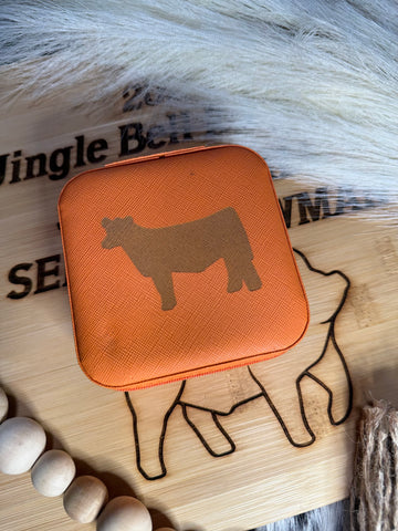 Orange Cattle Jewelry Case