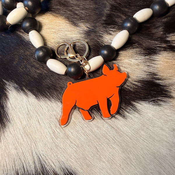 Acrylic Pig Keychain