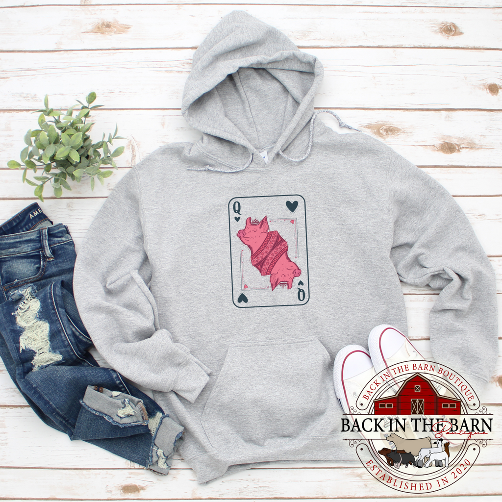 Queen of Hearts Pig Sweatshirt