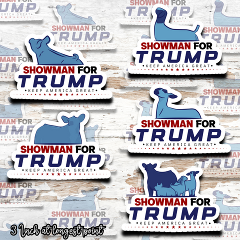 Showman for Trump Livestock Stickers