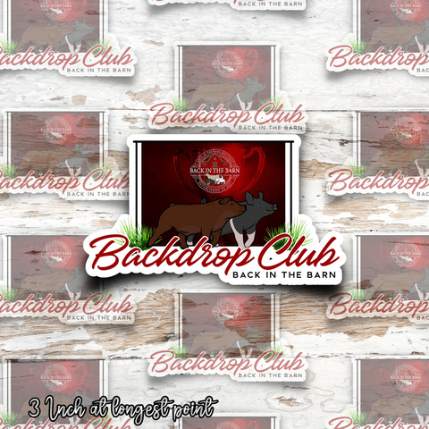 Backdrop Club Pig Sticker