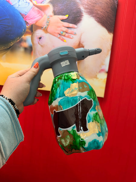 Ready to Ship Green & Blue Swirl Electric Sprayer