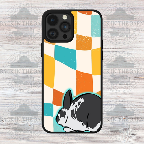 Sunset Checkered Rabbit Phone Case