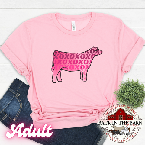 Pink Watercolor Cattle Shirt