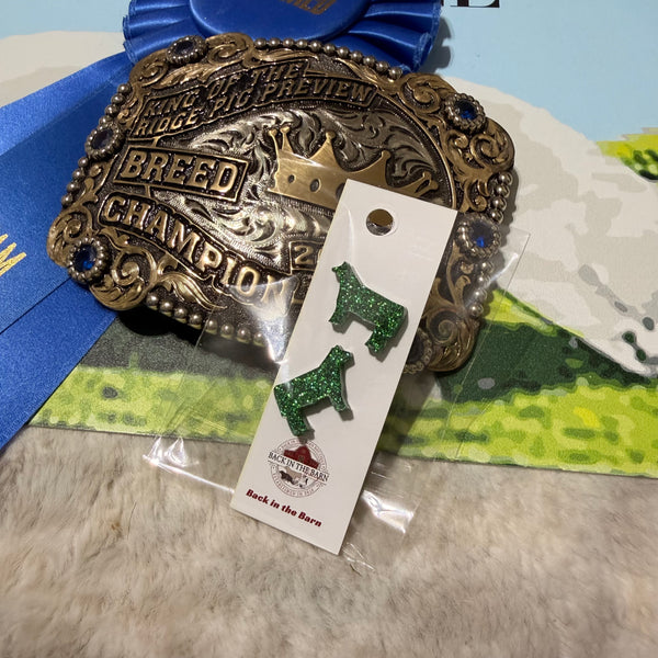 Resin Cattle Stud Earrings