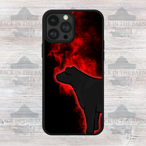 Red Flame Cattle Phone Case